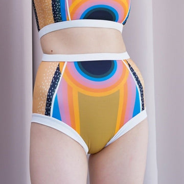 Primary High-waist bottom - rainbow print